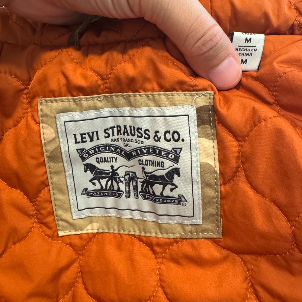 Levi's Men's Orange Puffer Jacket